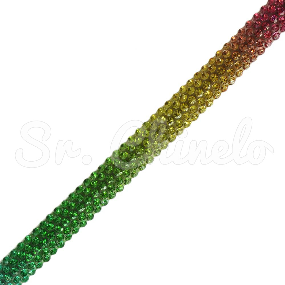 Tubo de Strass Meia Cana, 06mm, Colorido
