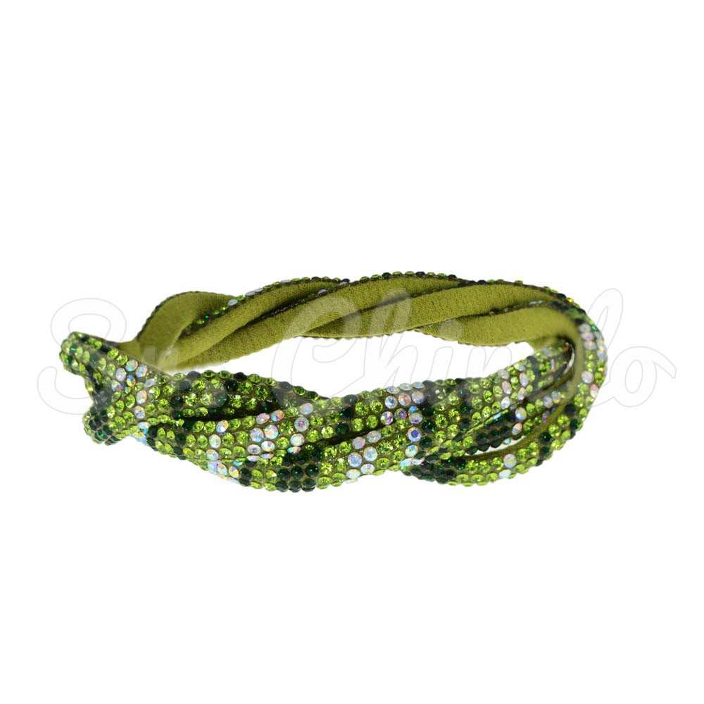 Tubo de Strass Meia Cana, 06mm, Verde/Verde Claro/Furtacor