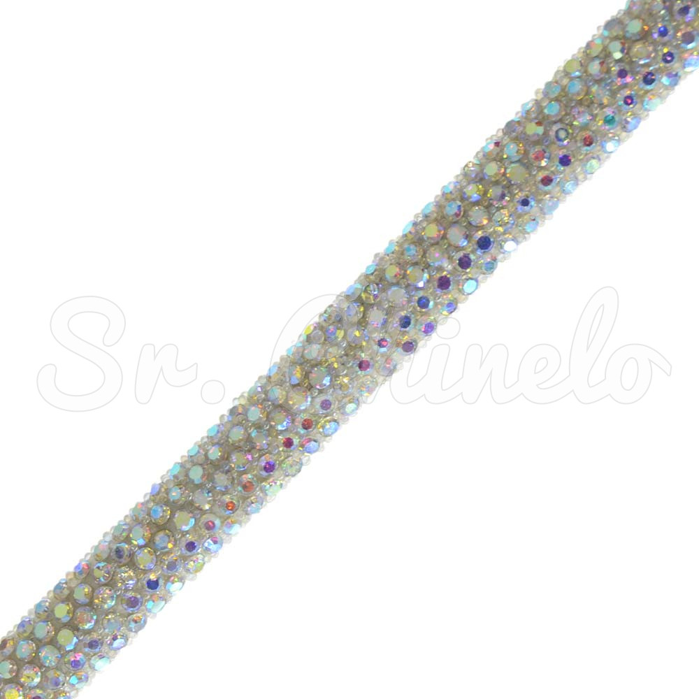 Tubo de Strass Meia Cana, 08mm, Furtacor
