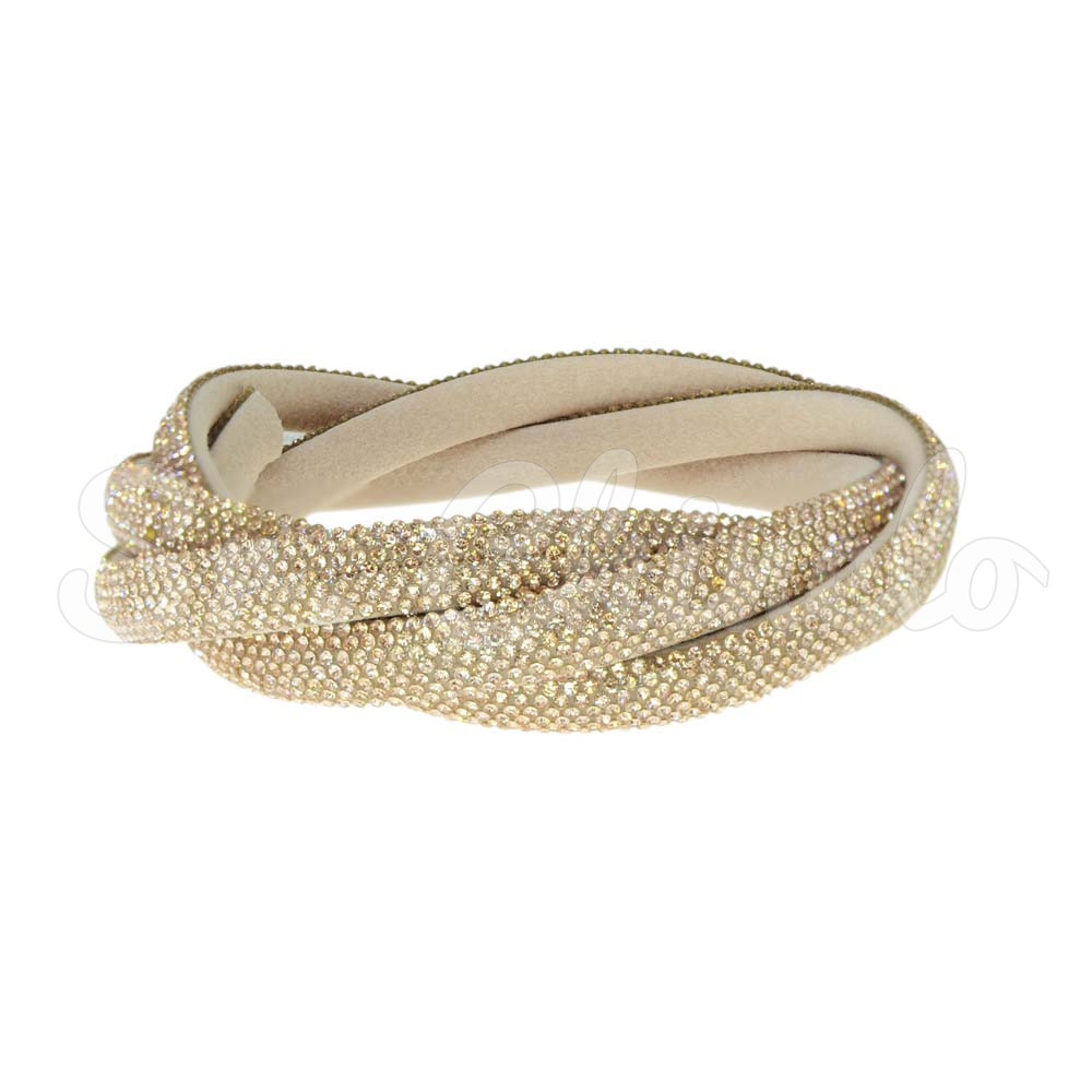 Tubo de Strass Meia Cana, 08mm, Rose Gold