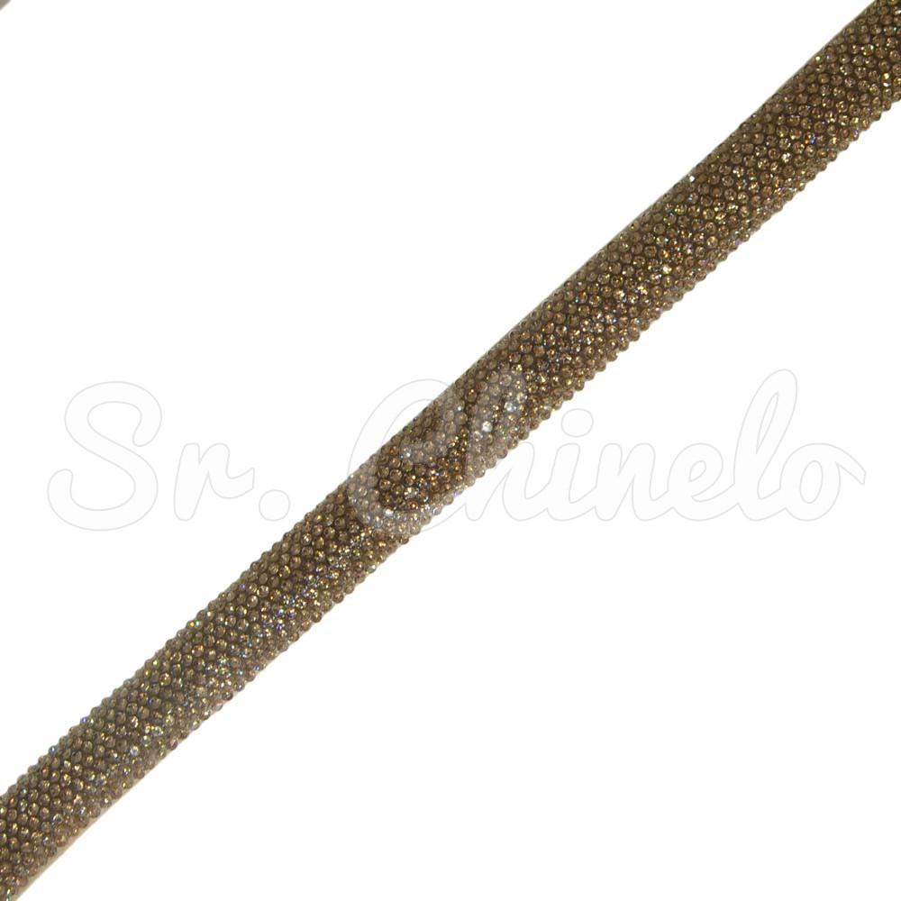 Tubo de Strass Meia Cana, 12mm, Grafite