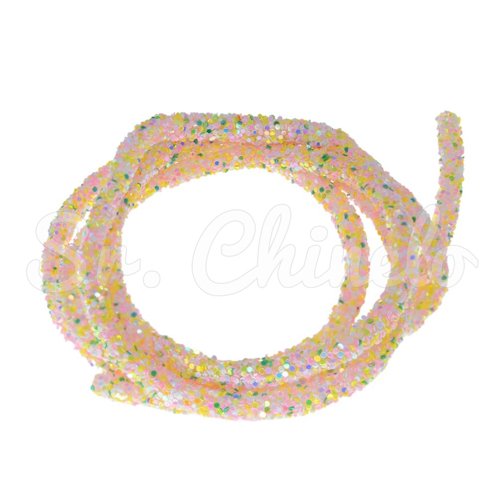 Tubo de Paetê, 06mm, Rosa Claro