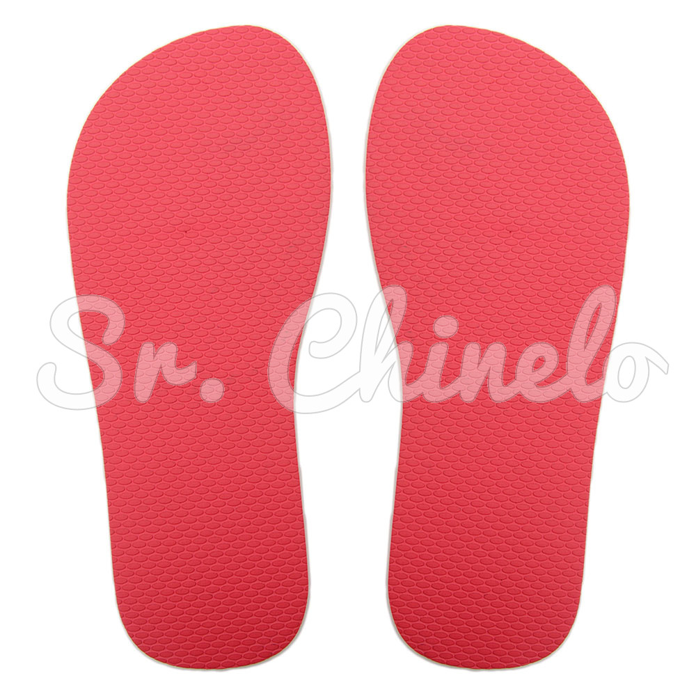 Sola 100% Borracha, Vermelho Coral