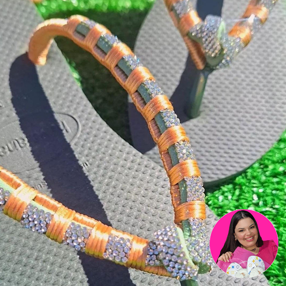 Chinelo Personalizado Meia Cana - Mileni Fernandes
