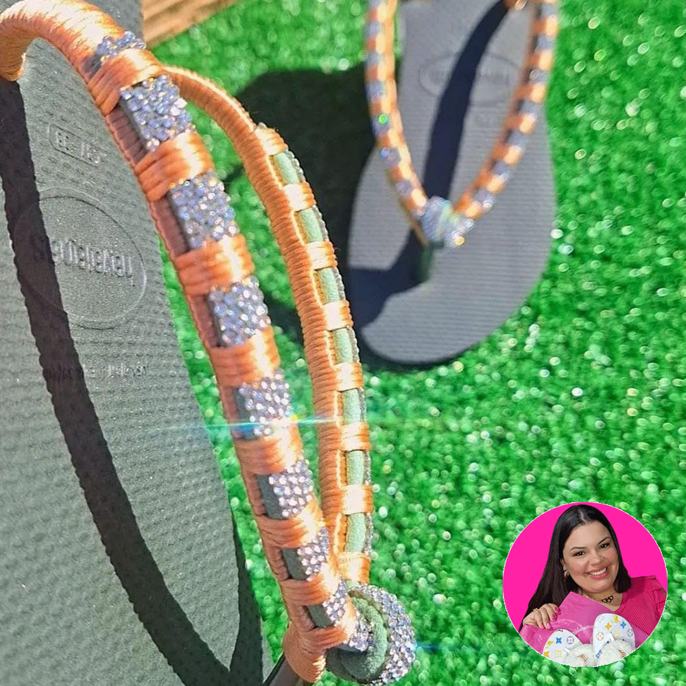 Chinelo Personalizado Meia Cana - Mileni Fernandes