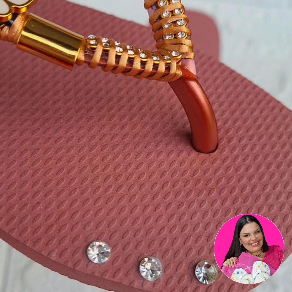 Chinelo Personalizado Square Borboleta - Mileni Fernandes