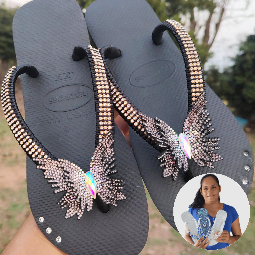 Chinelo com Cabedal Lia - Danielli Ferreira