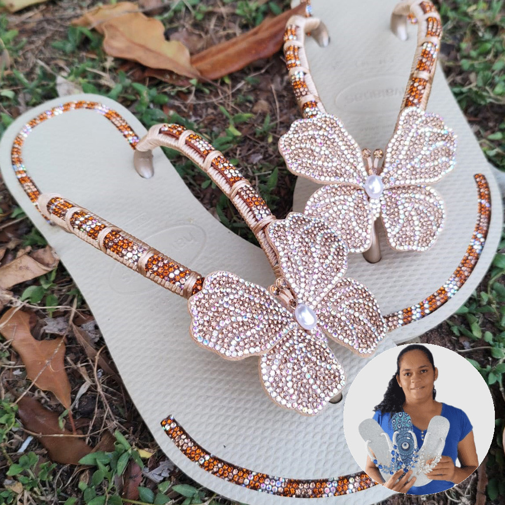 Chinelo com Cabedal Sara - Danielli Ferreira