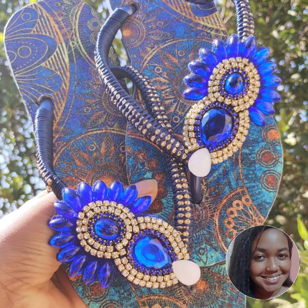 Chinelo com Cabedal Thaynara e Lonita Mandala - Celiana Silva
