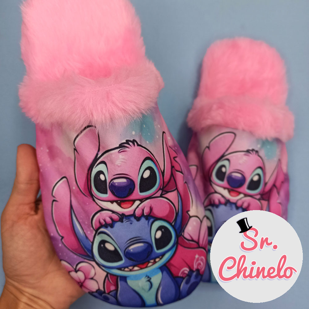 Aula 011 - Pantufa Unissex do Stitch com Aplicação de Estampa Termocolante