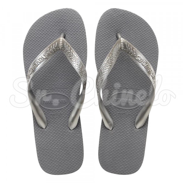 Sandálias Havaianas Top, Cinza Aço