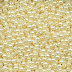 Pérola ABS, 04mm, Creme