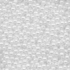 Pérola ABS, 04mm, Branco