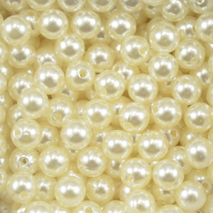 Pérola ABS, 08mm, Creme