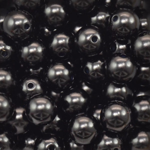 Pérola ABS, 12mm, Preto