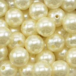 Pérola ABS, 14mm, Creme