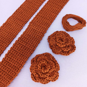 Kit de Aplique em Crochê Begônia, Tâmara