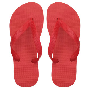 Chinelo Basic, Sr.Chinelo, 100% Borracha, Vermelho Coral