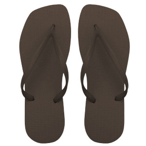 Chinelo Slim Square, Sr.Chinelo, 100% Borracha, Marrom Cacau