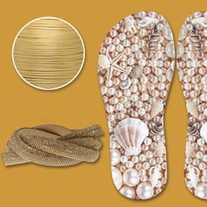 Lonita Conchas e Tubo de Strass Rose Gold