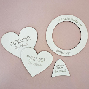 Molde MDF, Apliques para Pantufa