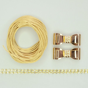 Kit Piercing Laço, Dourado