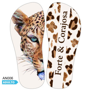 Lonita Sublimada, Onça, Forte e Corajosa, Marrom/Bege