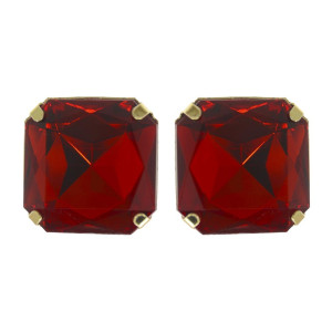 Piercing de Rebite, Quadrado, Vermelho