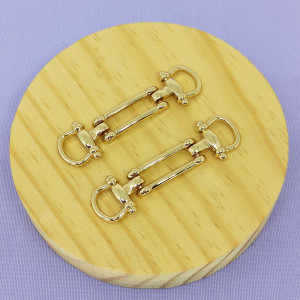 Cabedal Fivela Maraisa, Passante, Ouro/Cristal