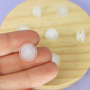 Adaptador Pin de Plástico, 13mm, para Crocs e Babuches, Translúcido