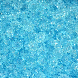 Pitanga de Acrílico, 08mm, Azul Turquesa Transparente