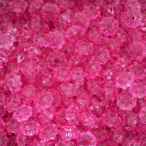 Pitanga de Acrílico, 08mm, Rosa Framboesa Transparente