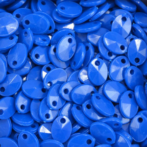 Mini Lentilha de Acrílico, 08mm, Azul Royal