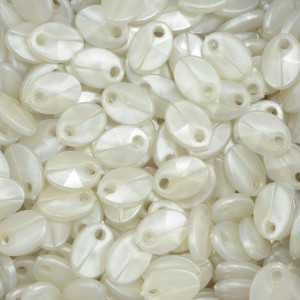 Mini Lentilha de Acrílico, 08mm, Branco Perolado