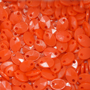 Mini Lentilha de Acrílico, 08mm, Laranja