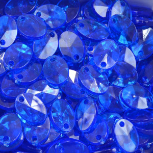 Lentilha de Acrílico, 12mm, Azul Bic Transparente