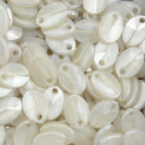 Lentilha de Acrílico, 12mm, Branco Perolado