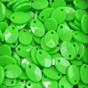 Lentilha de Acrílico, 12mm, Verde Neon