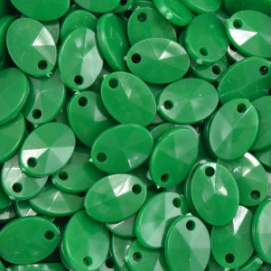 Lentilha de Acrílico, 12mm, Verde Folha