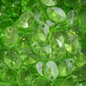Lentilha de Acrílico, 12mm, Verde Transparente