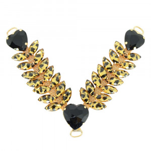 Cabedal Animal Print Coração, Passante, Onça