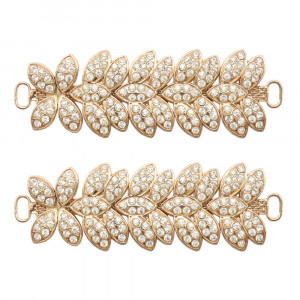 Cabedal Folhas, Passante, Ouro/Cristal