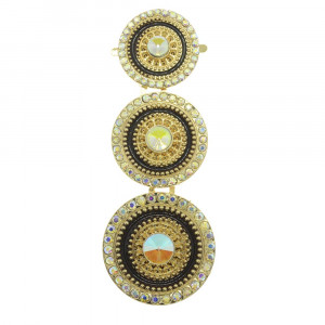 Cabedal Rebeca, Garra, Mandala, Preto