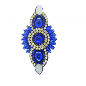 Cabedal Anahí, Tecido, Cocar, Azul