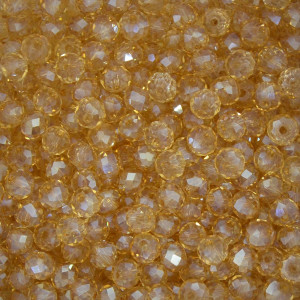 Cristal de Vidro, Rondel, 06mm, Colorado Transparente