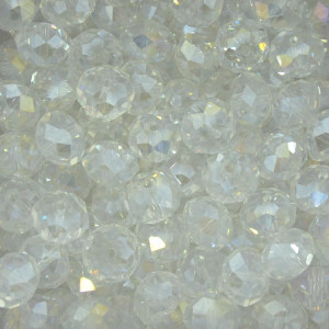 Cristal de Vidro, Rondel, 10mm, Transparente Furtacor