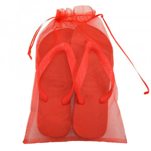 Saquinho de Voal, 20cm x 30cm, Vermelho