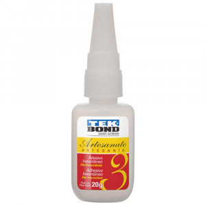 Adesivo Instantâneo Multiuso, Tekbond, Artesanato 3 Alta Viscosidade, 20g