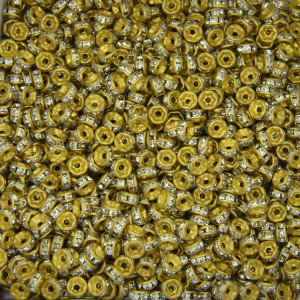 Entremeio Circular, 04mm, Ouro, Cristal