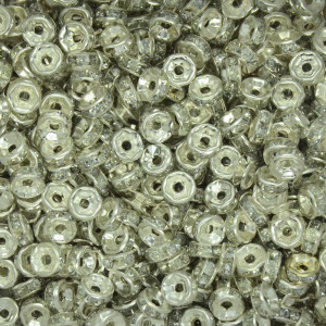 Entremeio Circular, 06mm, Prata, Cristal